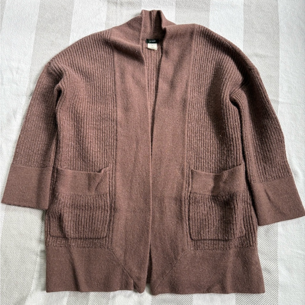 J. Crew Rosewood Chunky Knit Cardigan Sweater